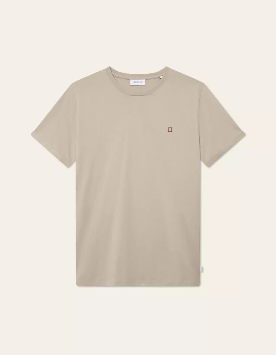 Les Deux Les Deux Norregaard Contrast T-Shirt Lichtbruin