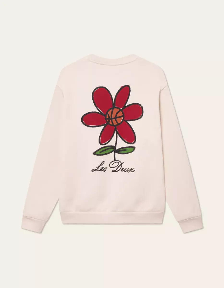 Les Deux Les Deux Flower Basket Sweatshirt Wit