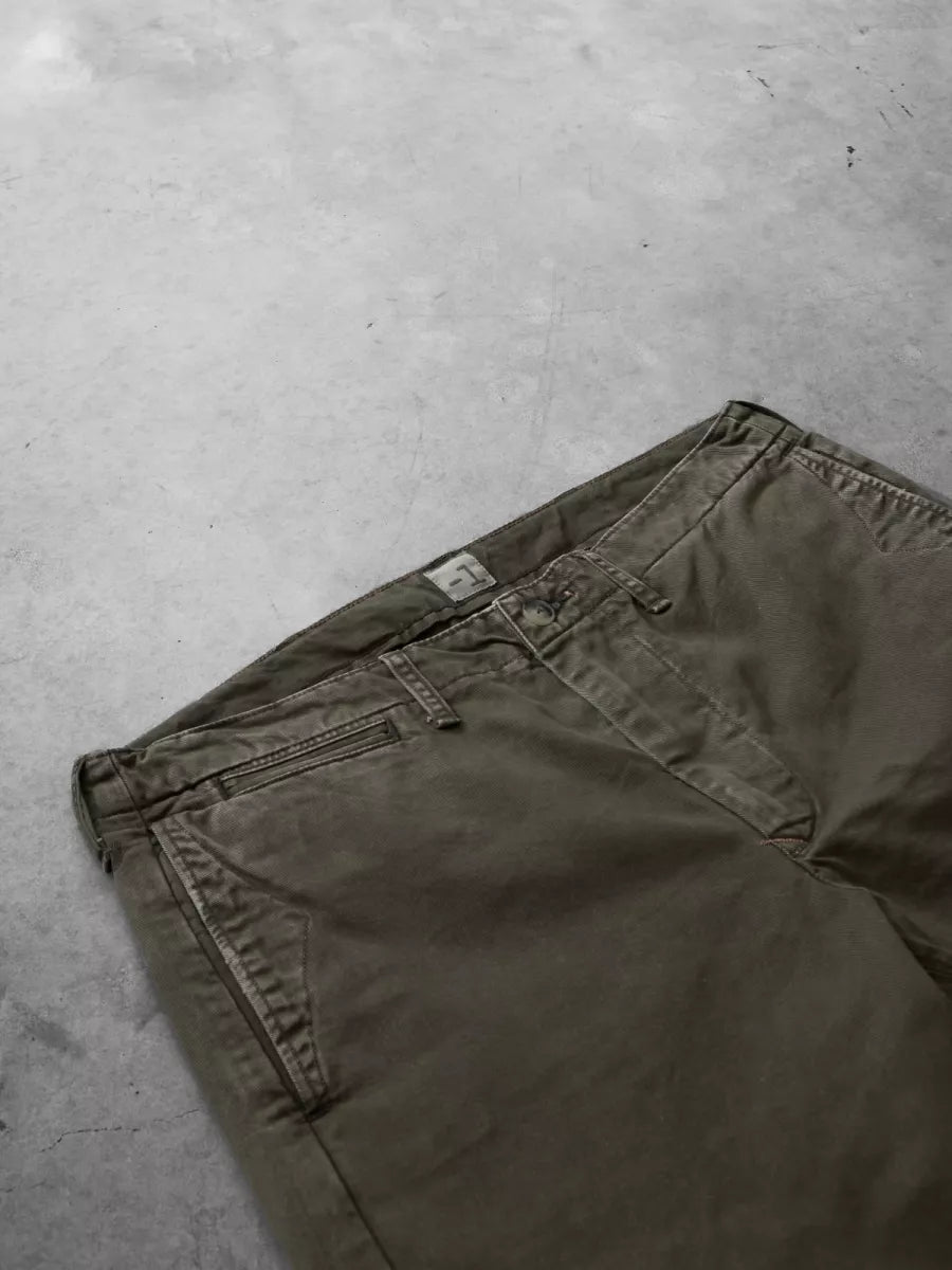 -1 -1 Chino - Twill night green Groen