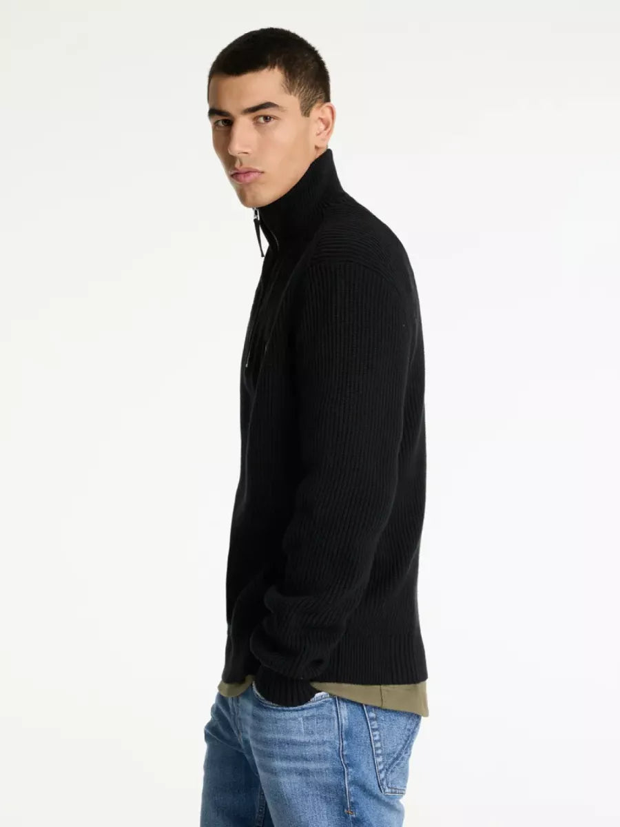 Chasin Chasin OLIVER HALF ZIP Zwart