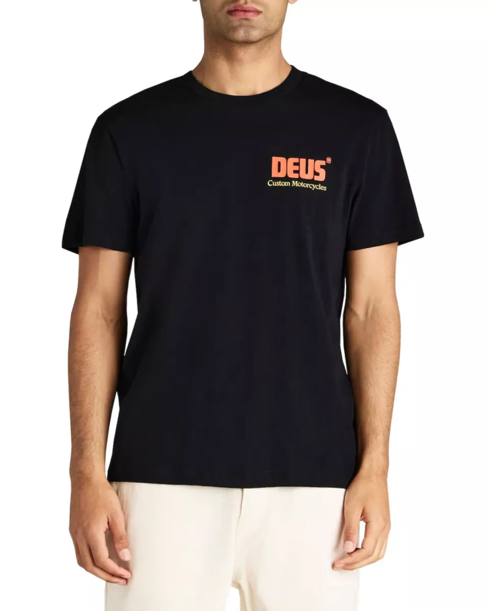 Deus Deus Drop Down Tee Zwart