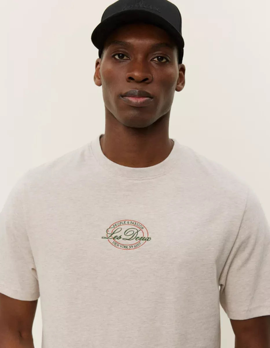 Les Deux Les Deux Glen T-shirt beige
