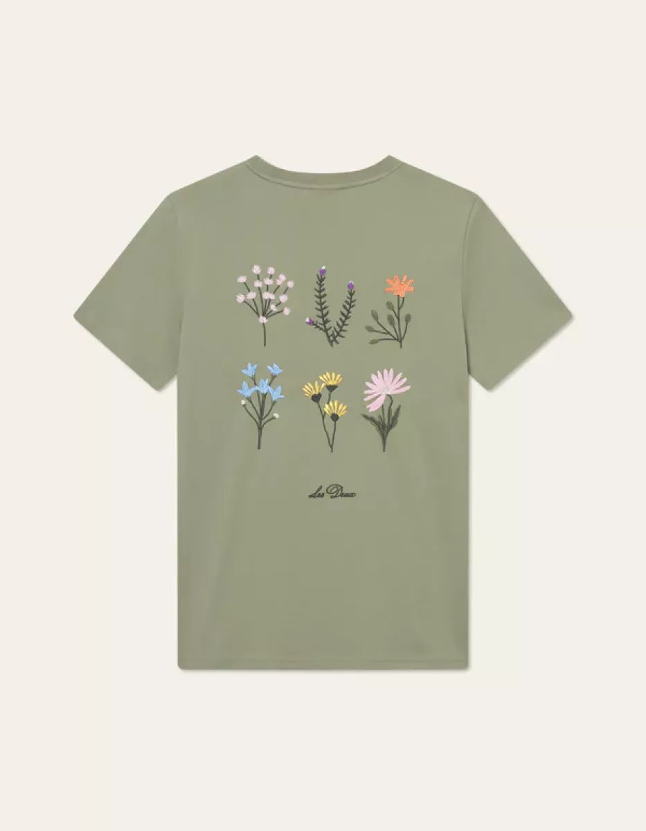Les Deux Les Deux Wild Flower T-Shirt Groen