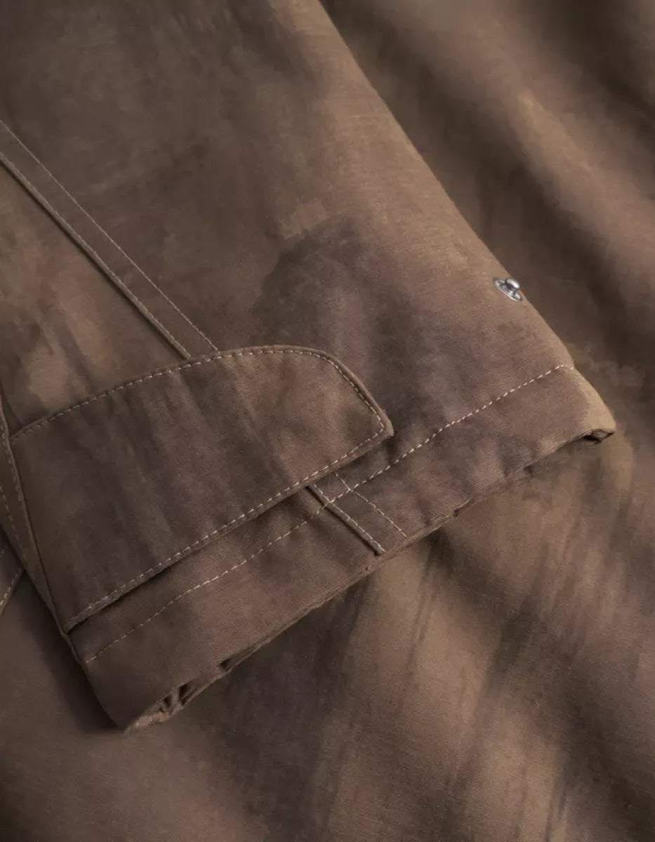 Les Deux Les Deux Montana AOP Cotton Jacket Donkerbruin