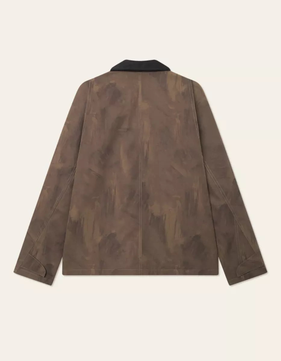 Les Deux Les Deux Montana AOP Cotton Jacket Donkerbruin