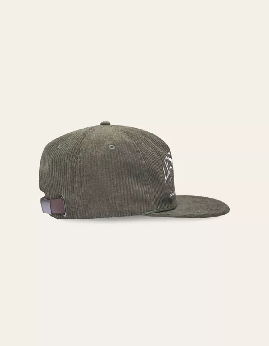 Les Deux Les Deux Ivy League Corduroy Cap Groen