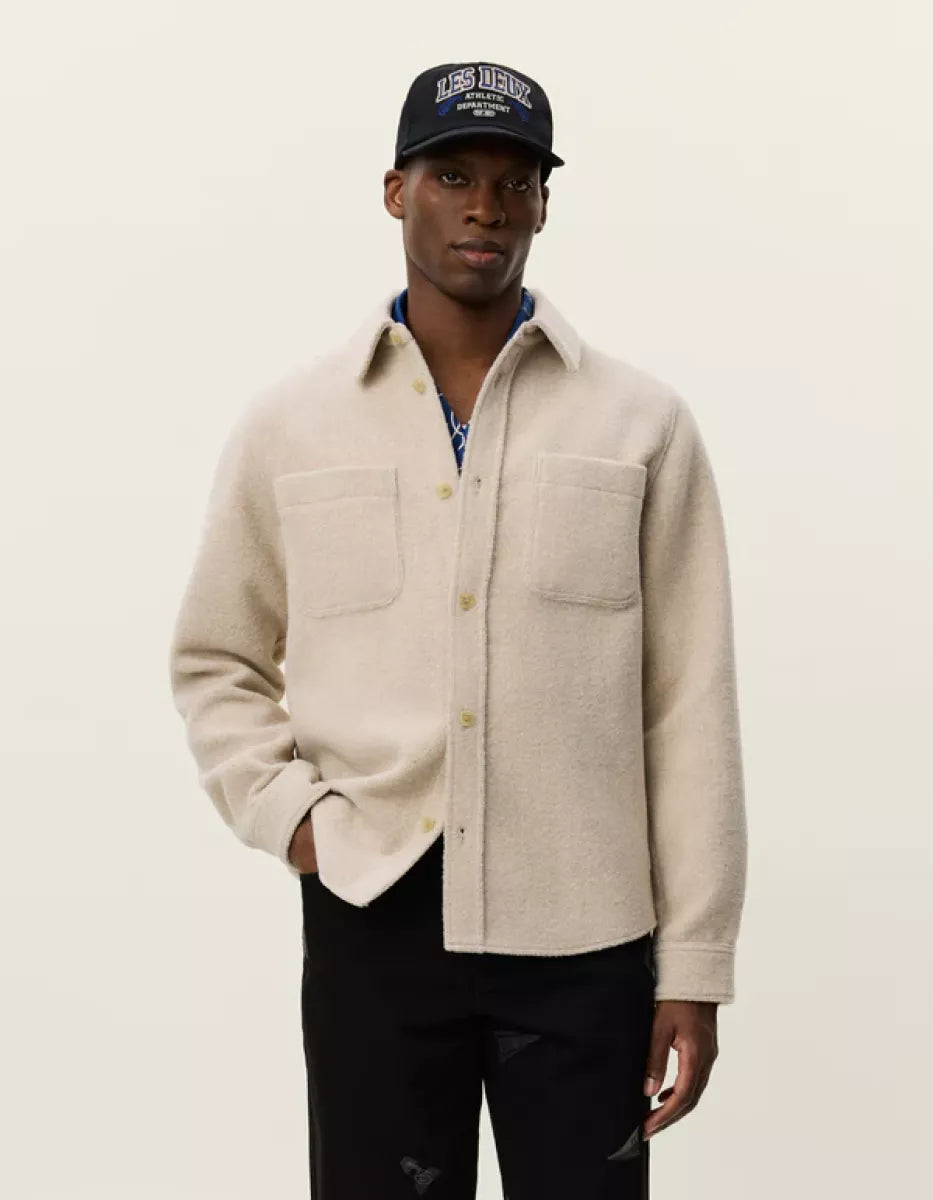 Les Deux Les Deux Lennon Bouclé Overshirt Off white