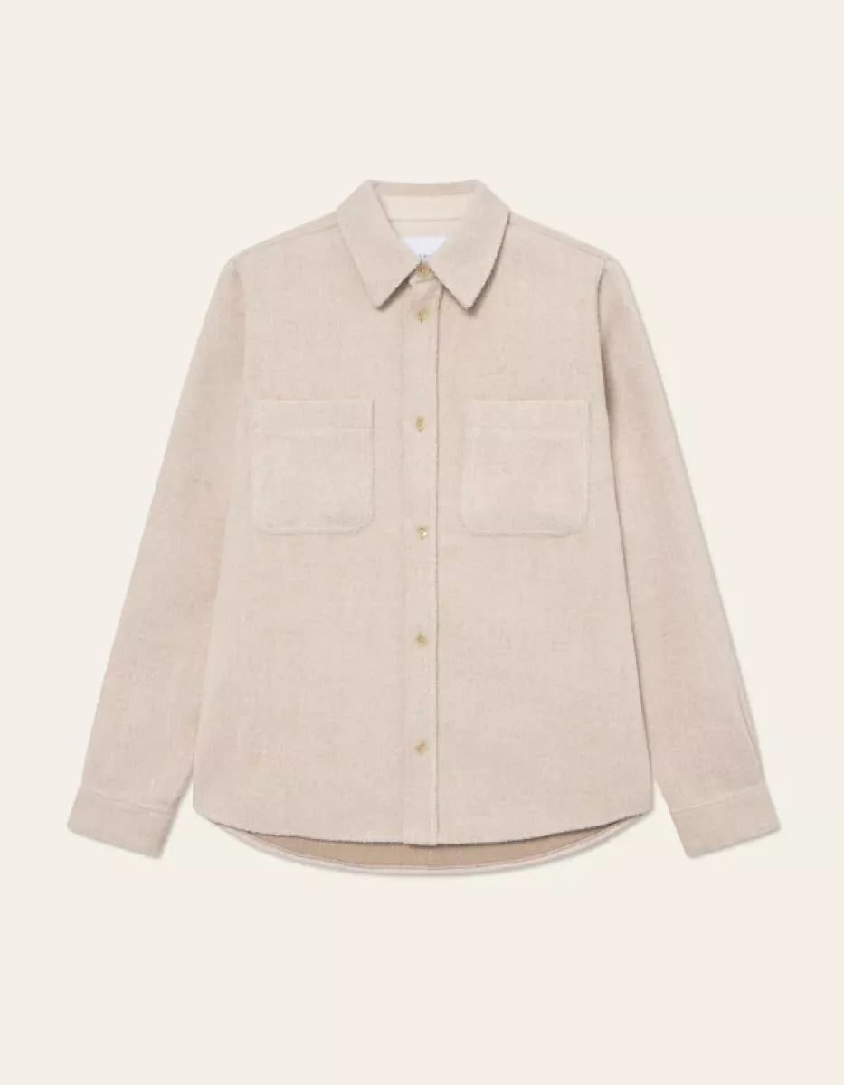 Les Deux Les Deux Lennon Bouclé Overshirt Off white