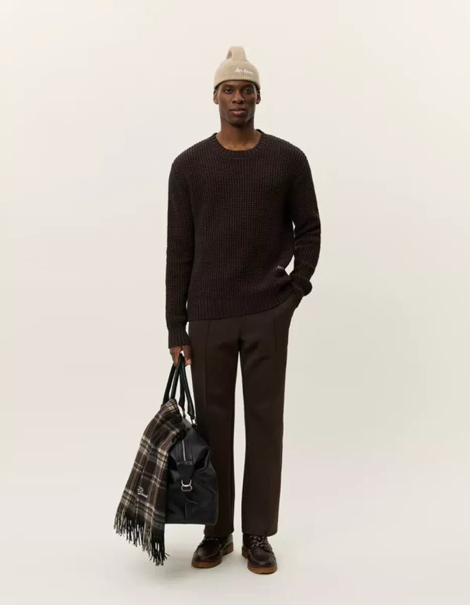 Les Deux Les Deux Alvin Waffle Crewneck Knit Bruin
