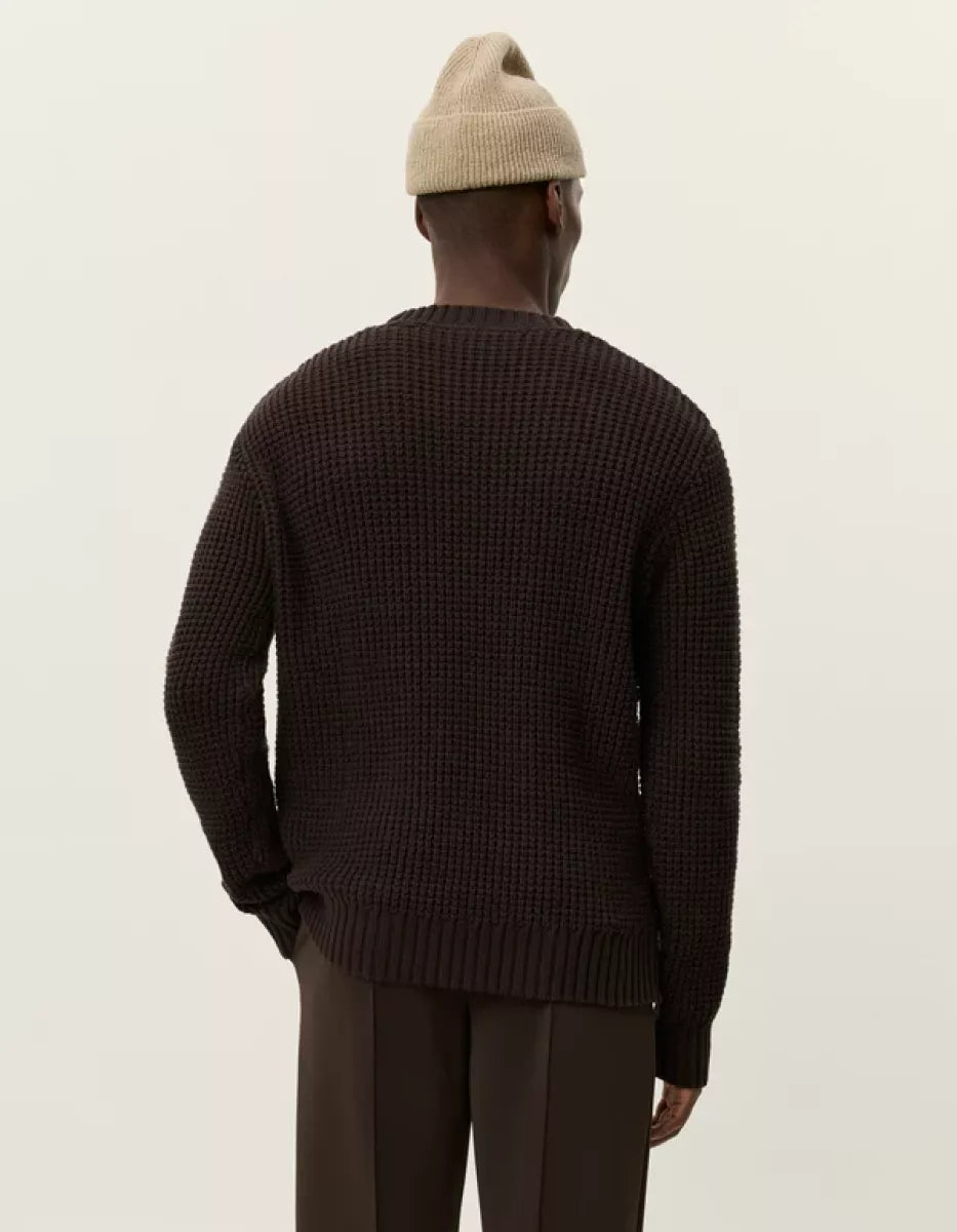 Les Deux Les Deux Alvin Waffle Crewneck Knit Bruin