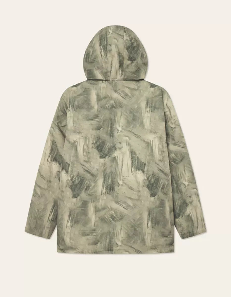 Les Deux Les Deux Nate Printed Padded Coat Bruin dessin