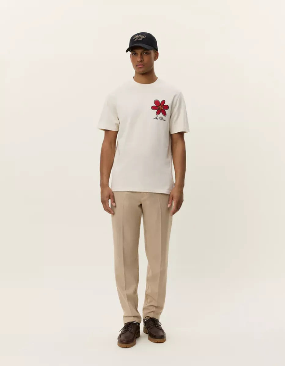 Les Deux Les Deux Flower Basket T-Shirt Wit