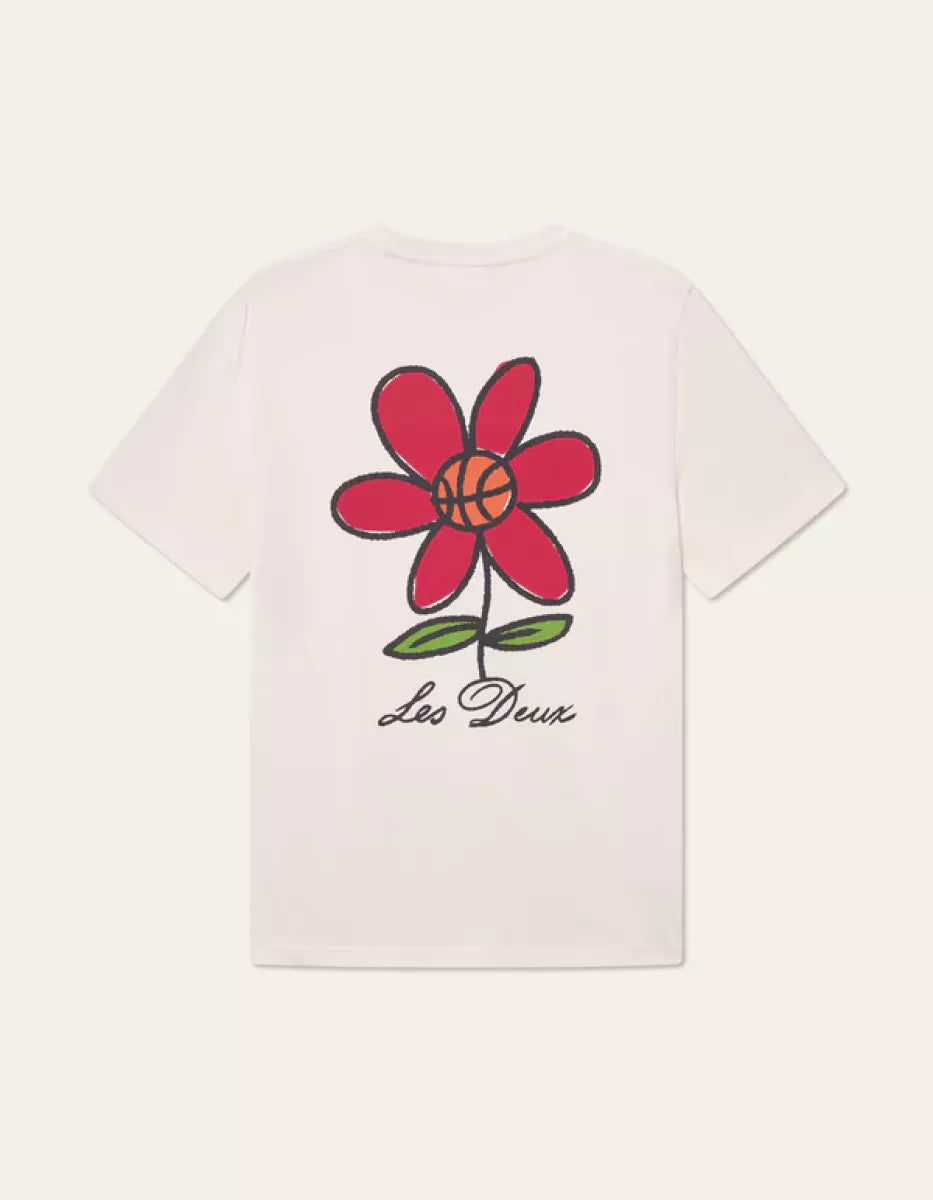 Les Deux Les Deux Flower Basket T-Shirt Wit