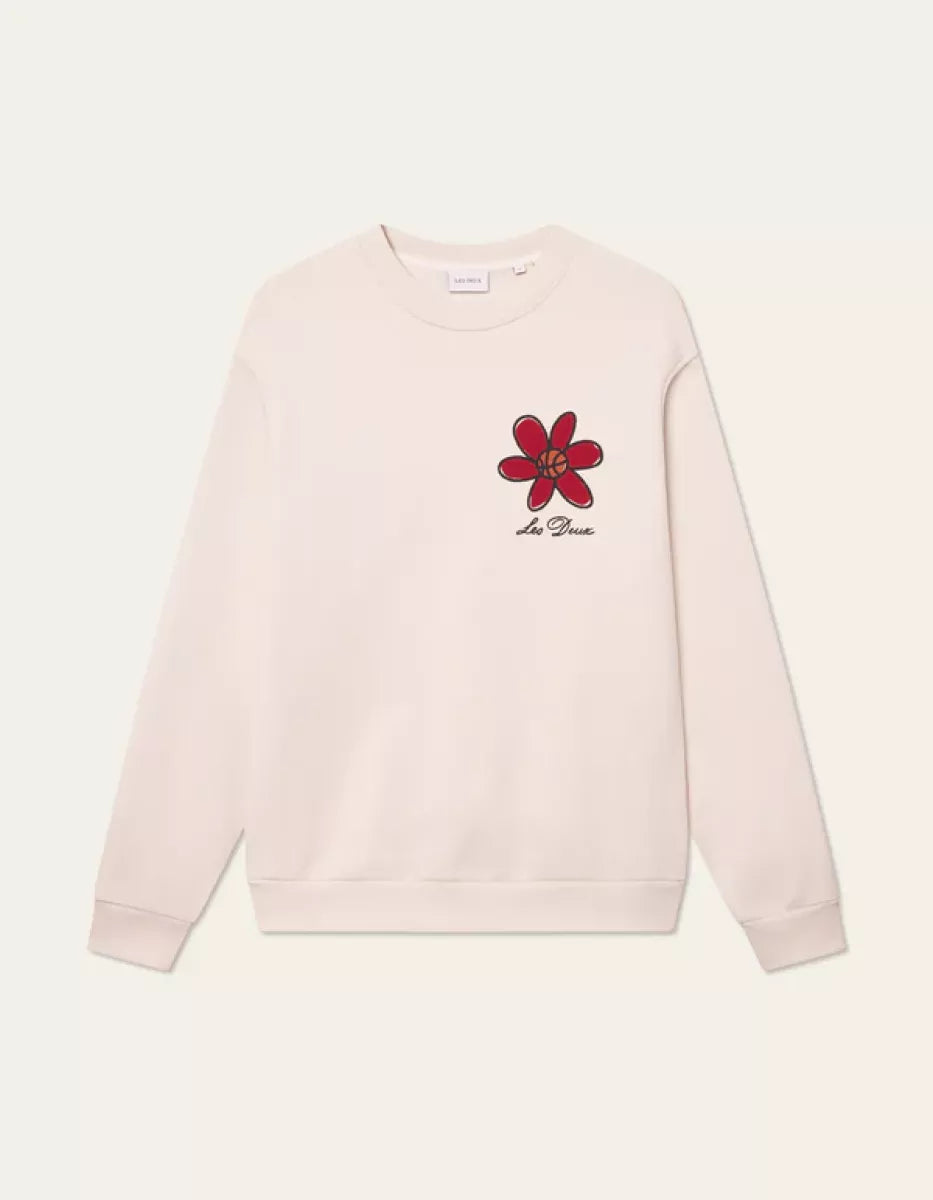 Les Deux Les Deux Flower Basket Sweatshirt Wit