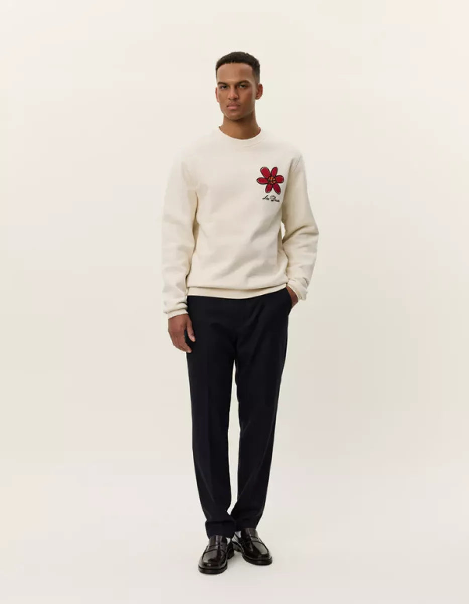 Les Deux Les Deux Flower Basket Sweatshirt Wit