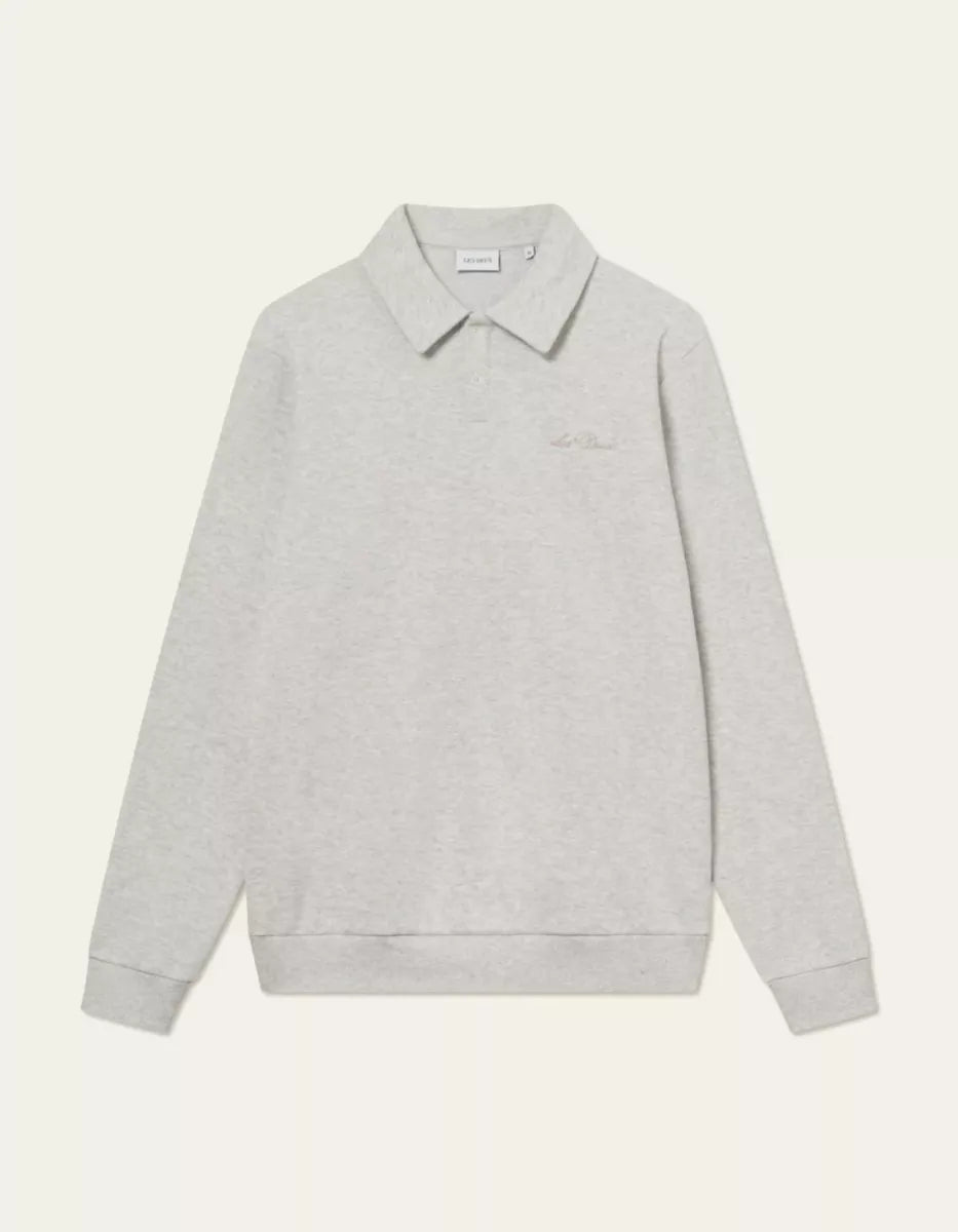 Les Deux Les Deux Ben Polo Pique Sweatshirt Licht grijs