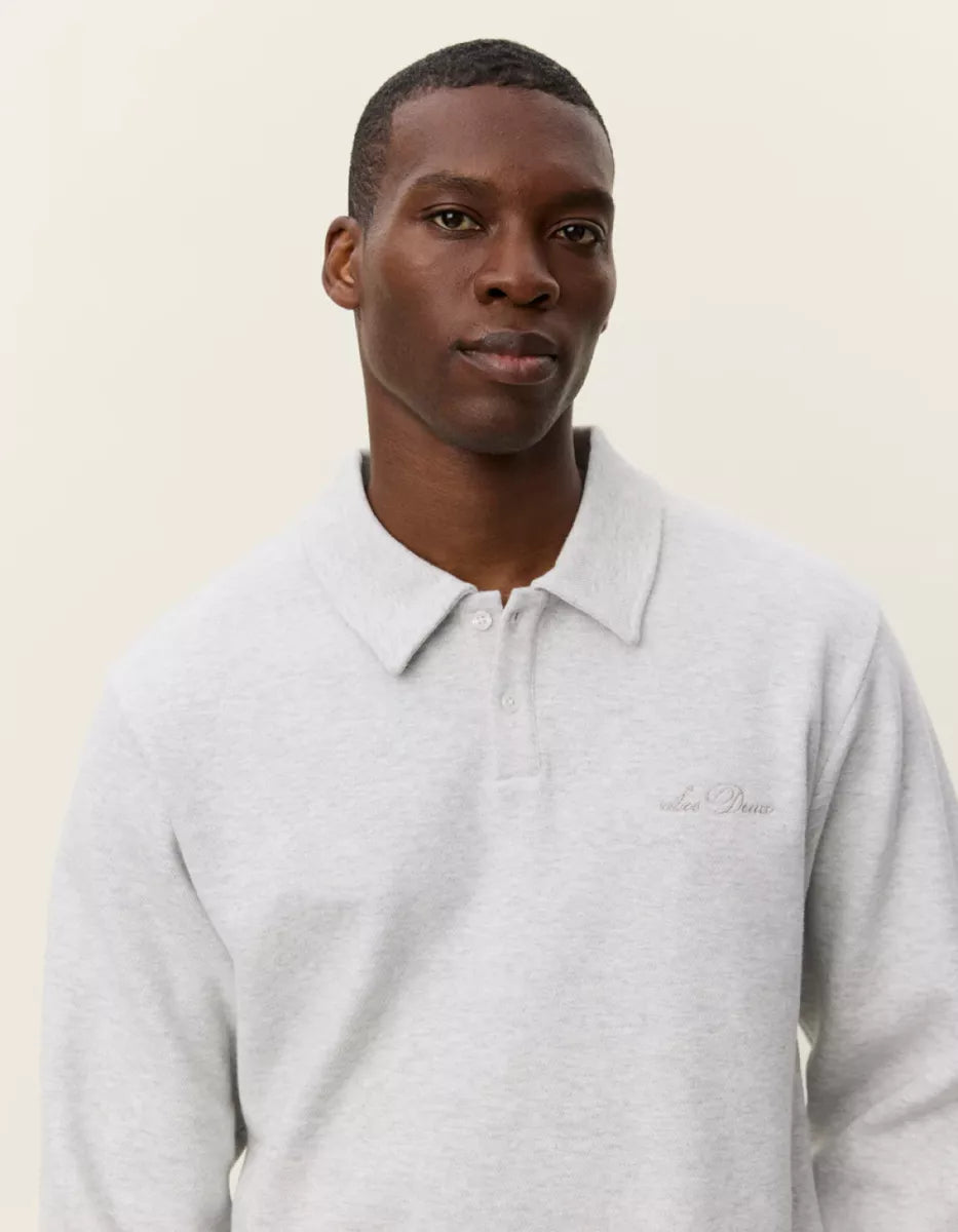 Les Deux Les Deux Ben Polo Pique Sweatshirt Licht grijs