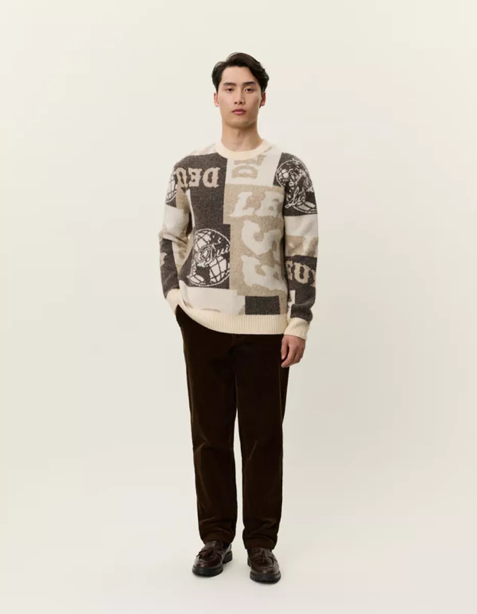 Les Deux Les Deux Globe Crewneck Knit Multicolor
