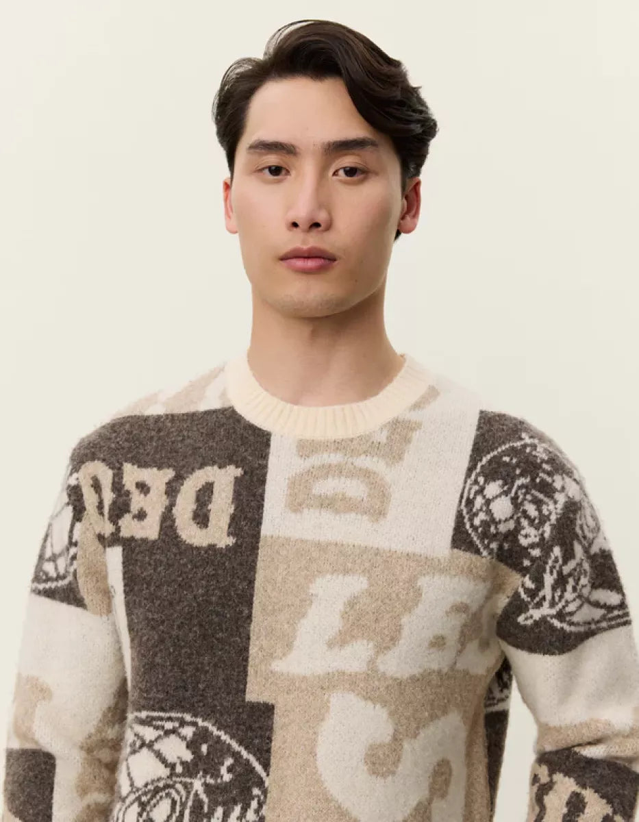 Les Deux Les Deux Globe Crewneck Knit Multicolor