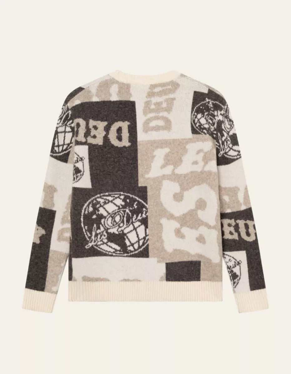 Les Deux Les Deux Globe Crewneck Knit Multicolor