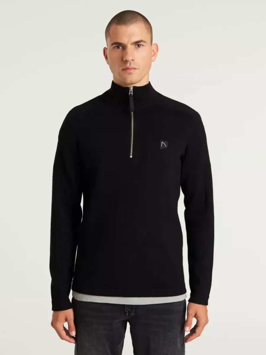 Chasin Chasin OSCAR HALF ZIP Zwart