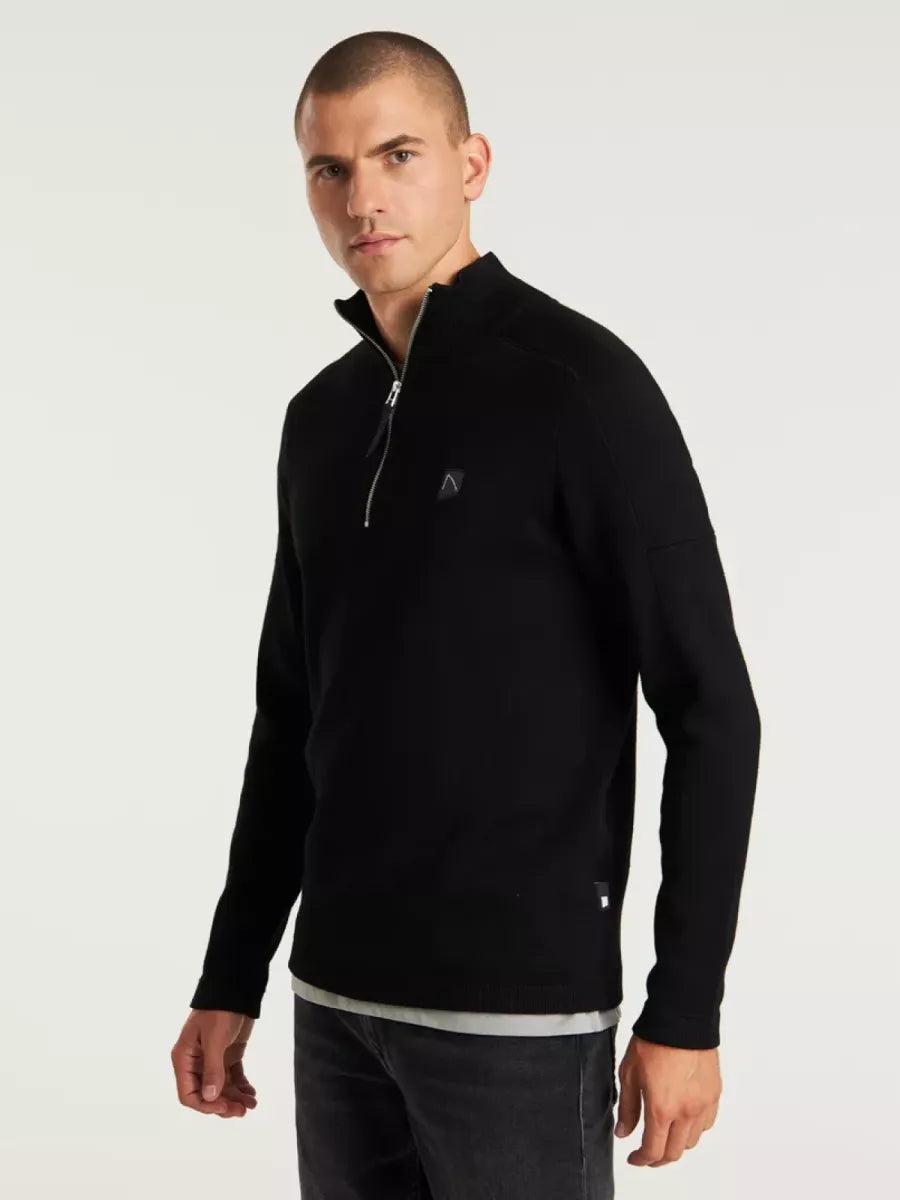Chasin Chasin OSCAR HALF ZIP Zwart