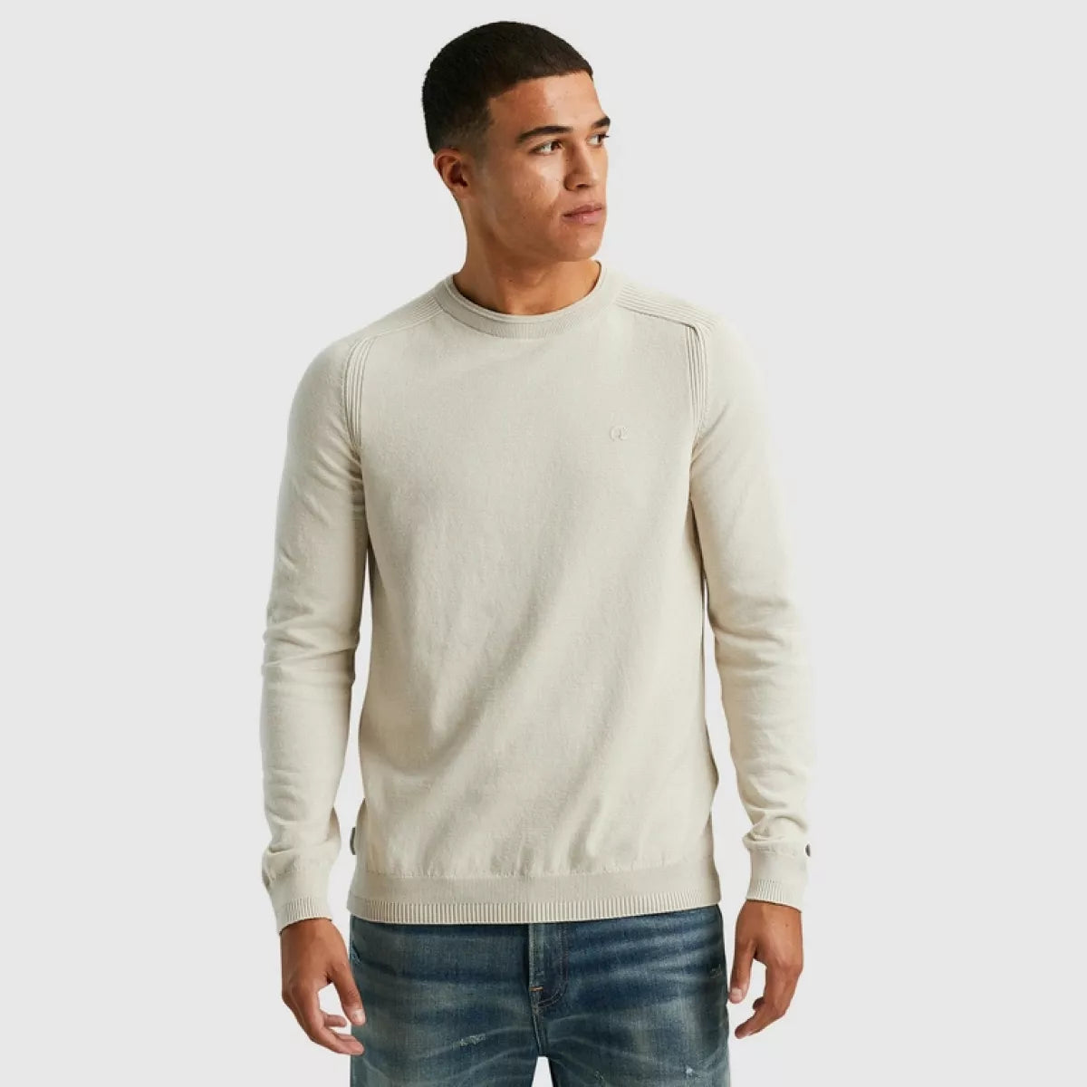 Cast Iron Cast Iron Crewneck cotton stretch Trui