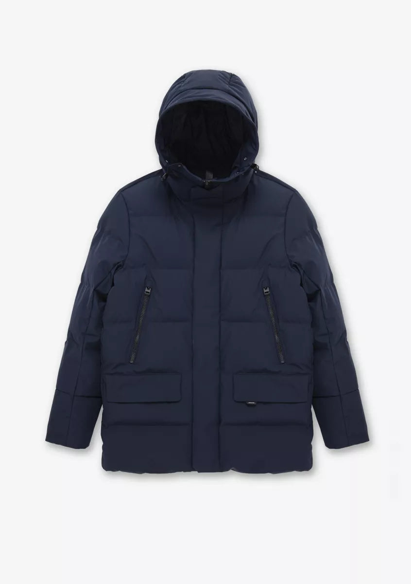 Krakatau Krakatau CASSINI QUILTED PARKA Navy
