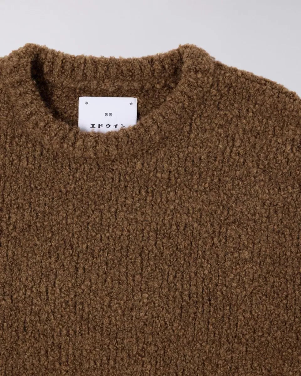 Edwin Edwin Dun Textured Sweater Bruin