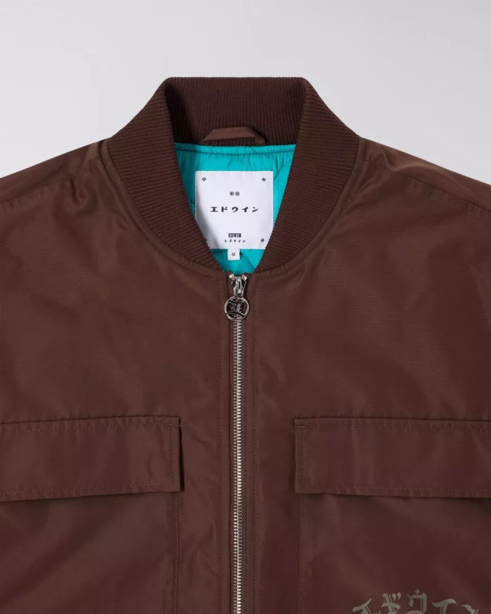 Edwin Edwin Ultra Bomber Plain Weave Coated, Bruin