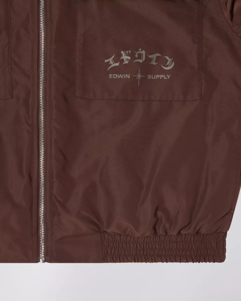 Edwin Edwin Ultra Bomber Plain Weave Coated, Bruin