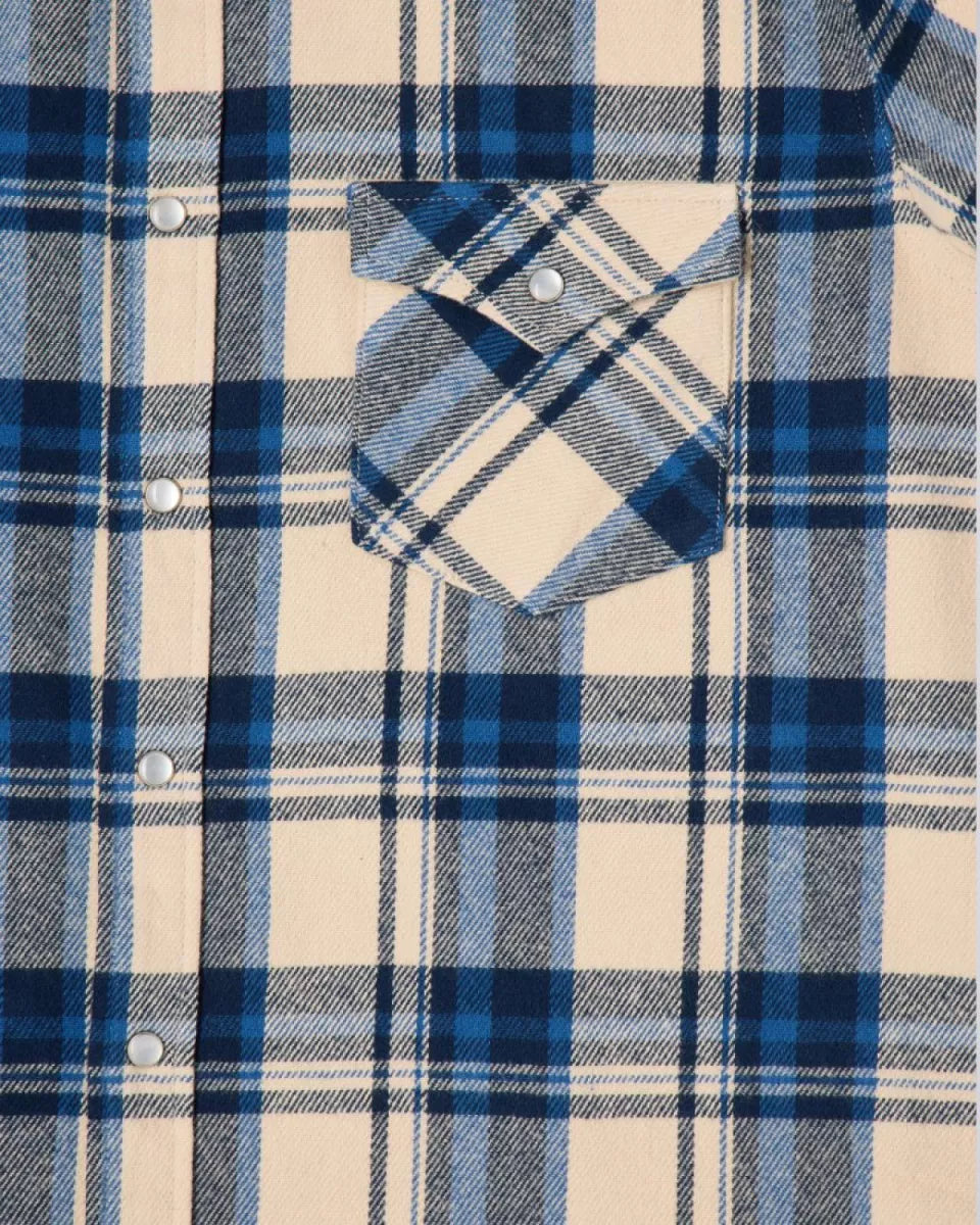Edwin Edwin Western Shirt LS Madras Checks Blauw