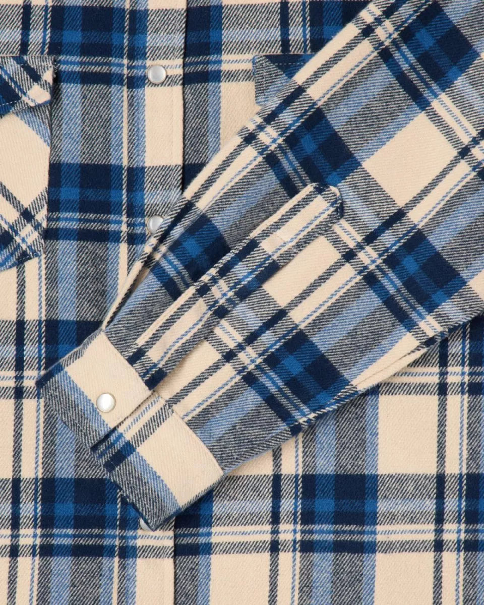 Edwin Edwin Western Shirt LS Madras Checks Blauw