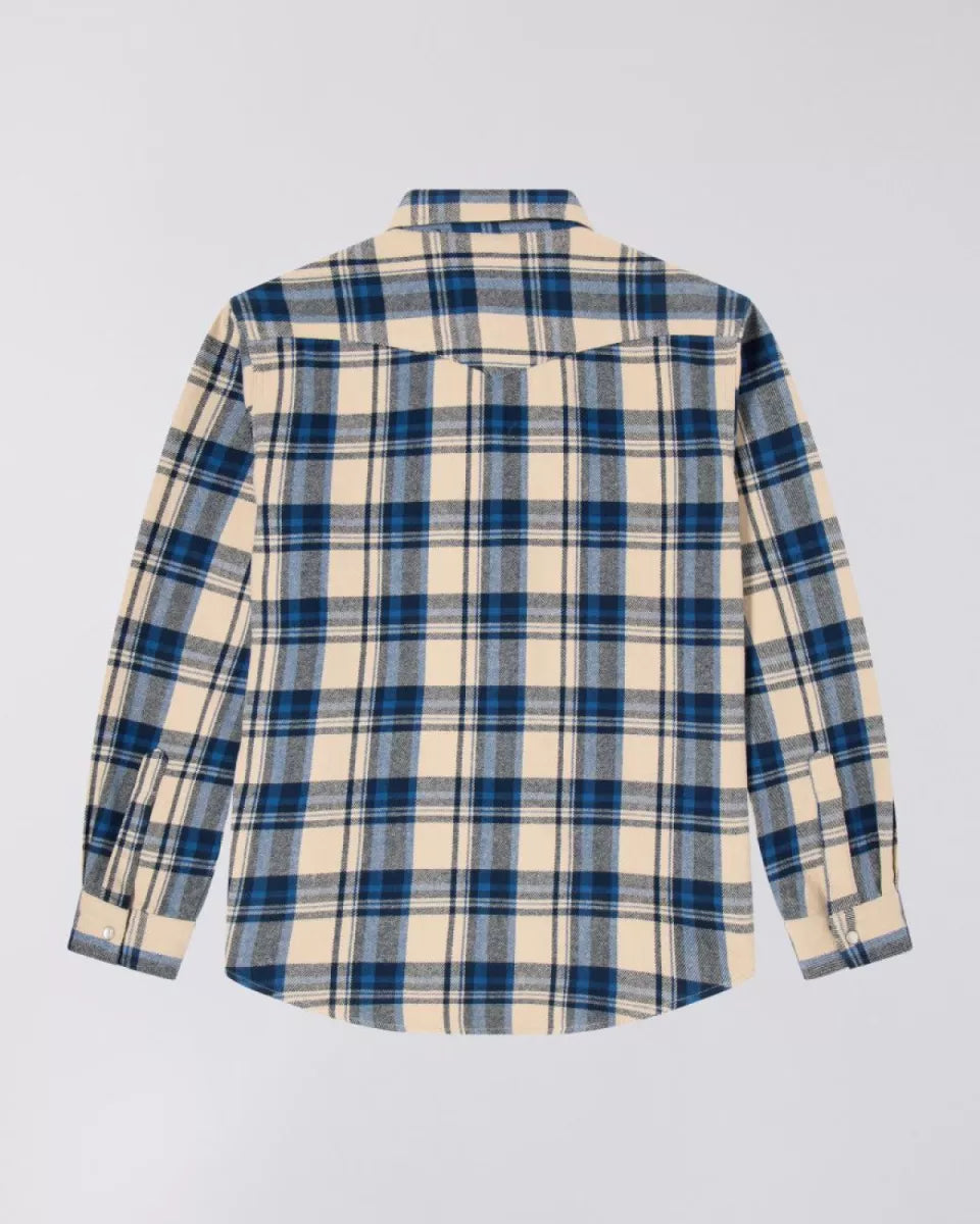 Edwin Edwin Western Shirt LS Madras Checks Blauw