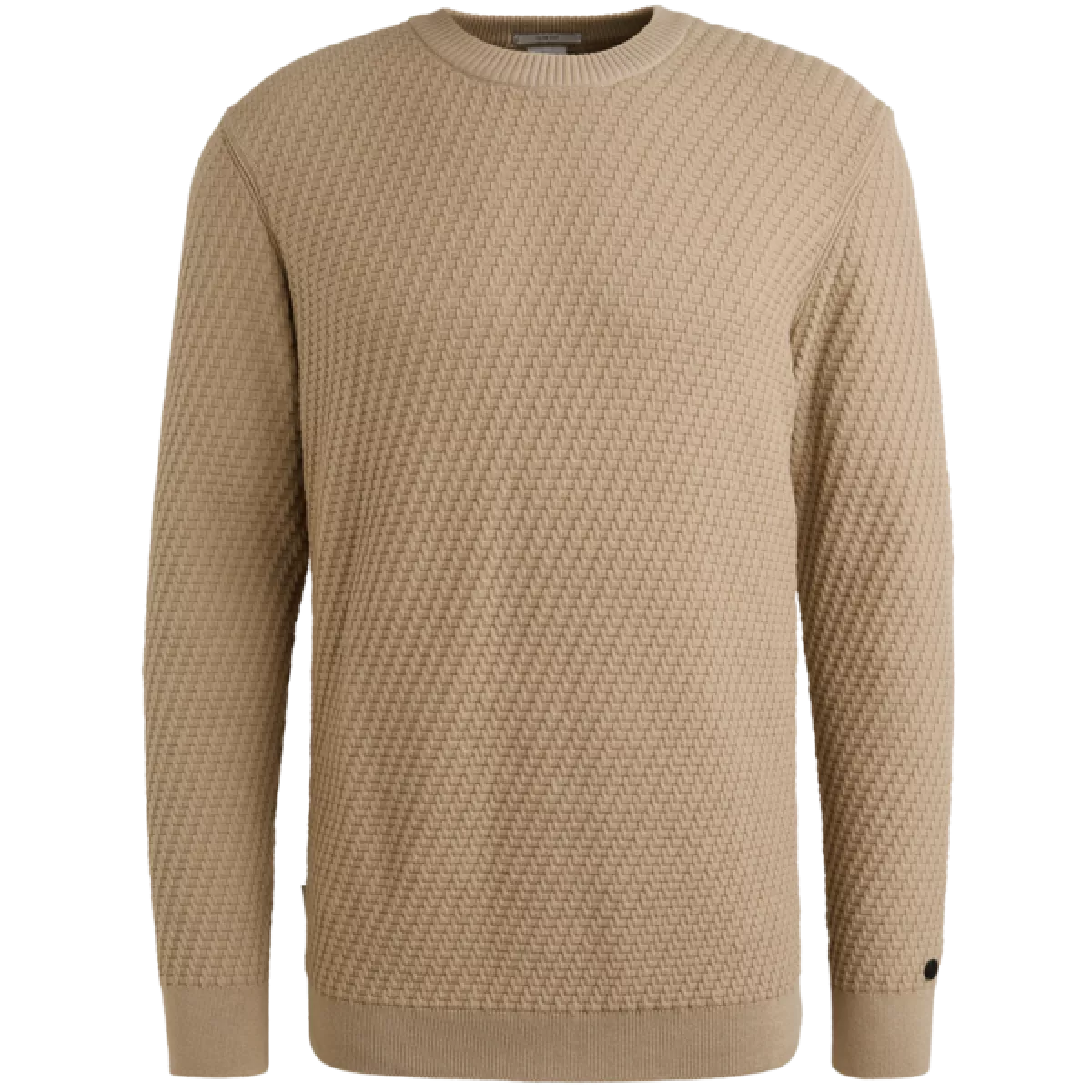 Cast Iron Cast Iron Crewneck regular fit cotton stretc Beige