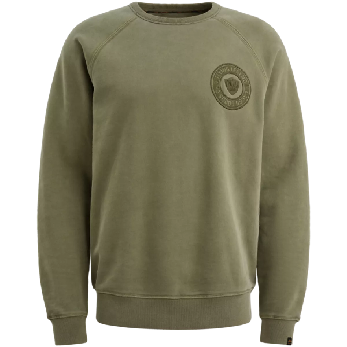 PME Legend PME Legend Crewneck peach fleece gd Groen tinten