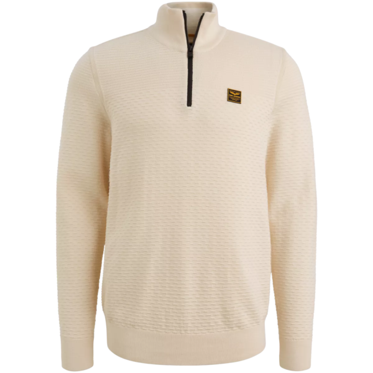 PME Legend PME Legend Half zip collar cotton mouline (or Off white