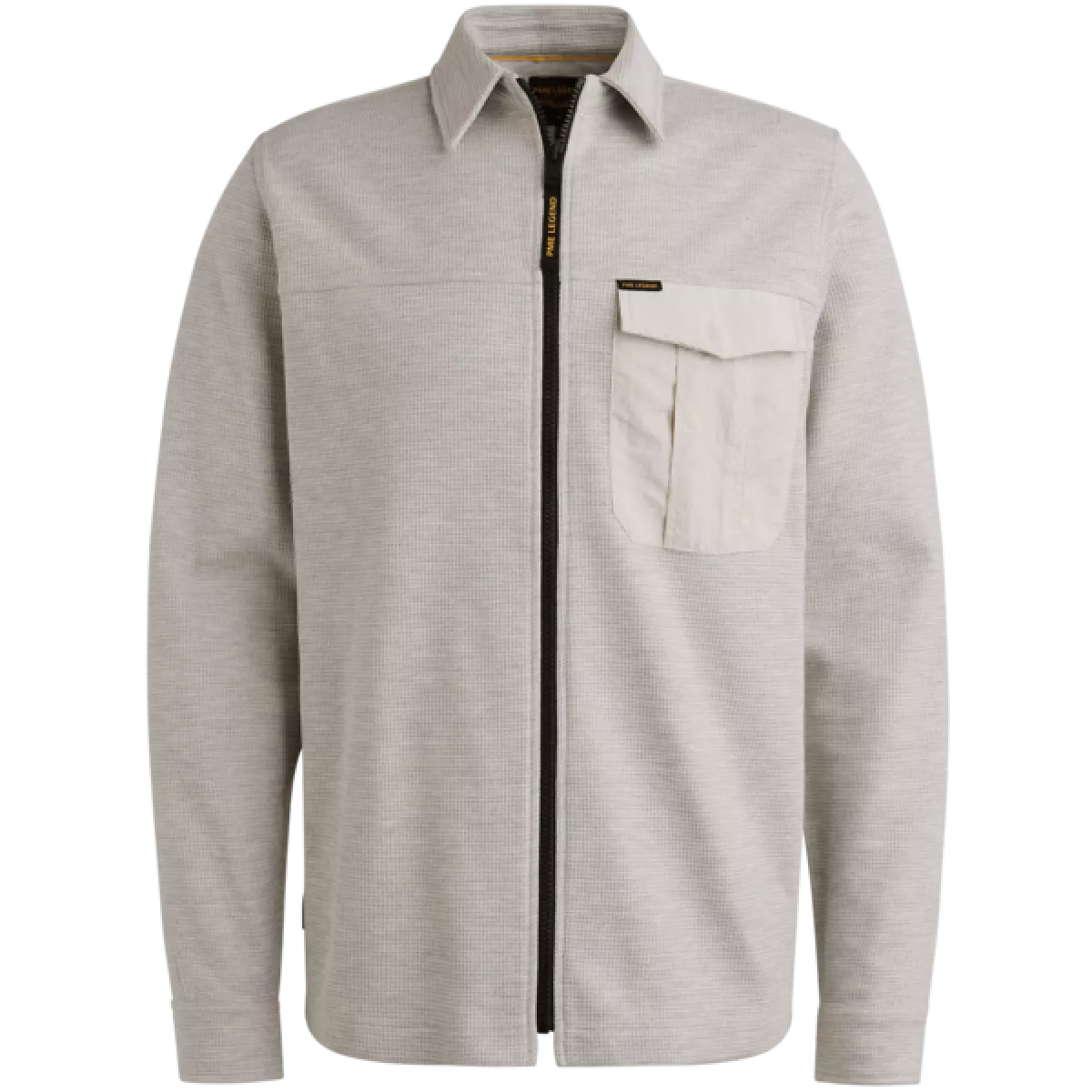 PME Legend PME Legend LONG SLEEVE SHIRT Jersey Waffle Licht grijs
