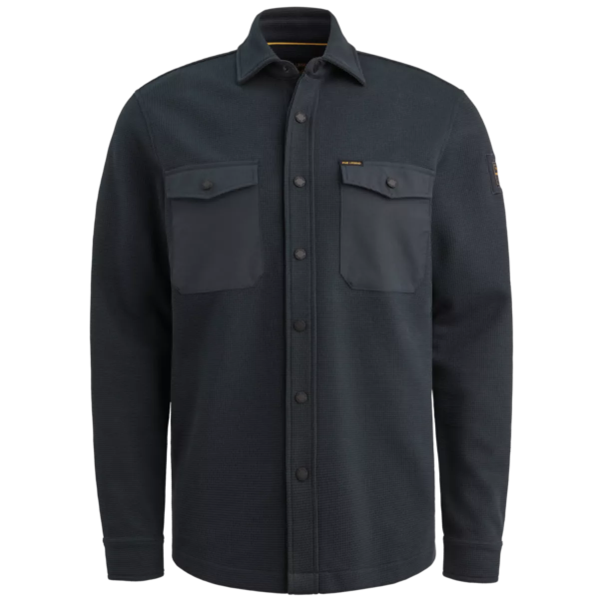 PME Legend PME Legend LONG SLEEVE SHIRT Waffle Jersey Grijs