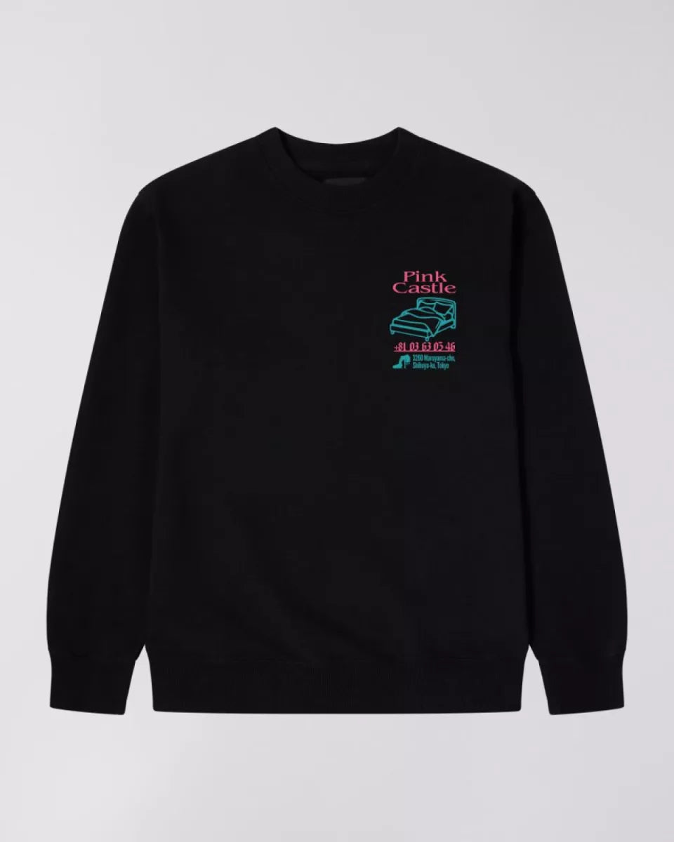 Edwin Edwin Pink Castle Sweat Zwart