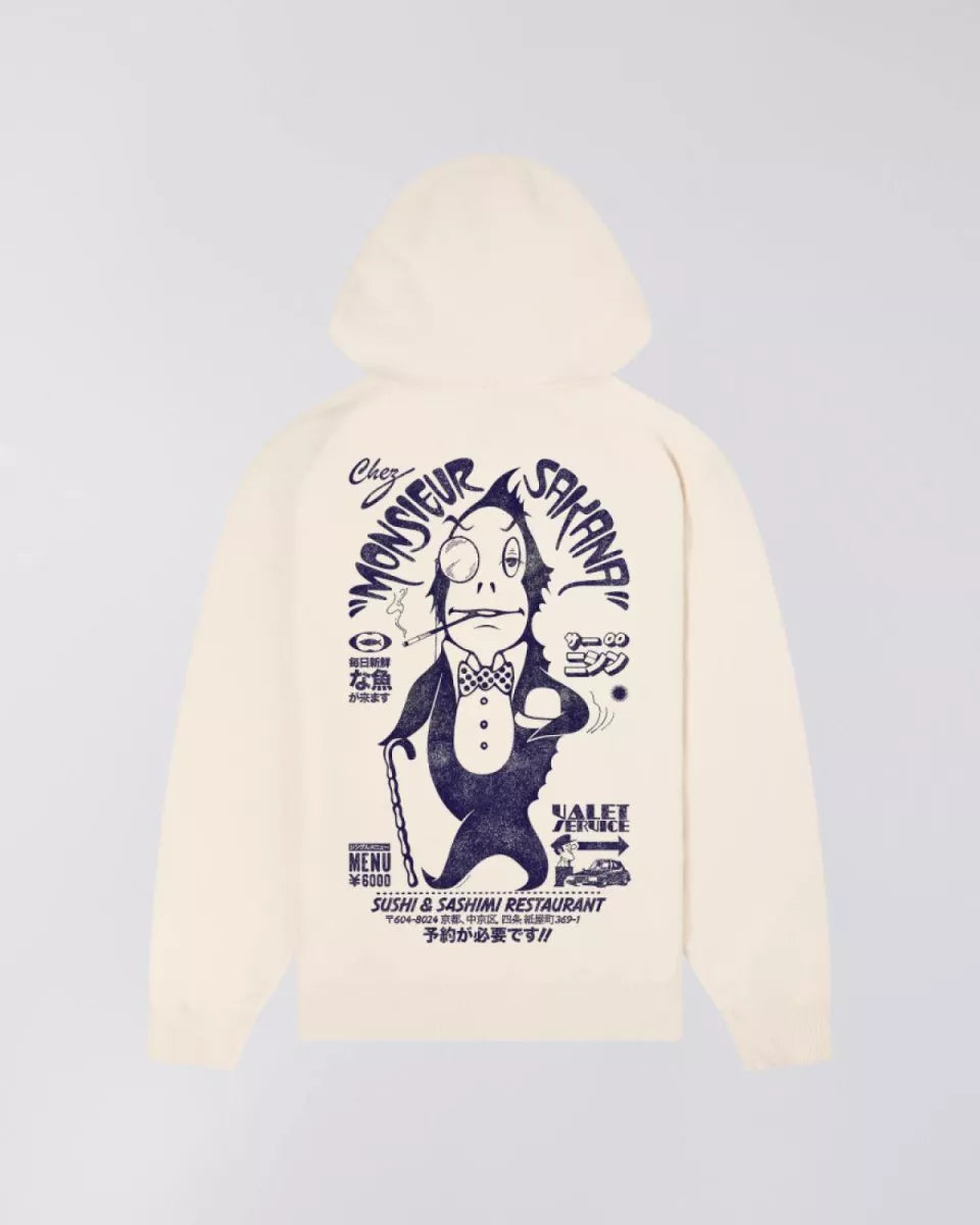 Edwin Edwin Monsieur Sakana Hoodie Sweat Off white