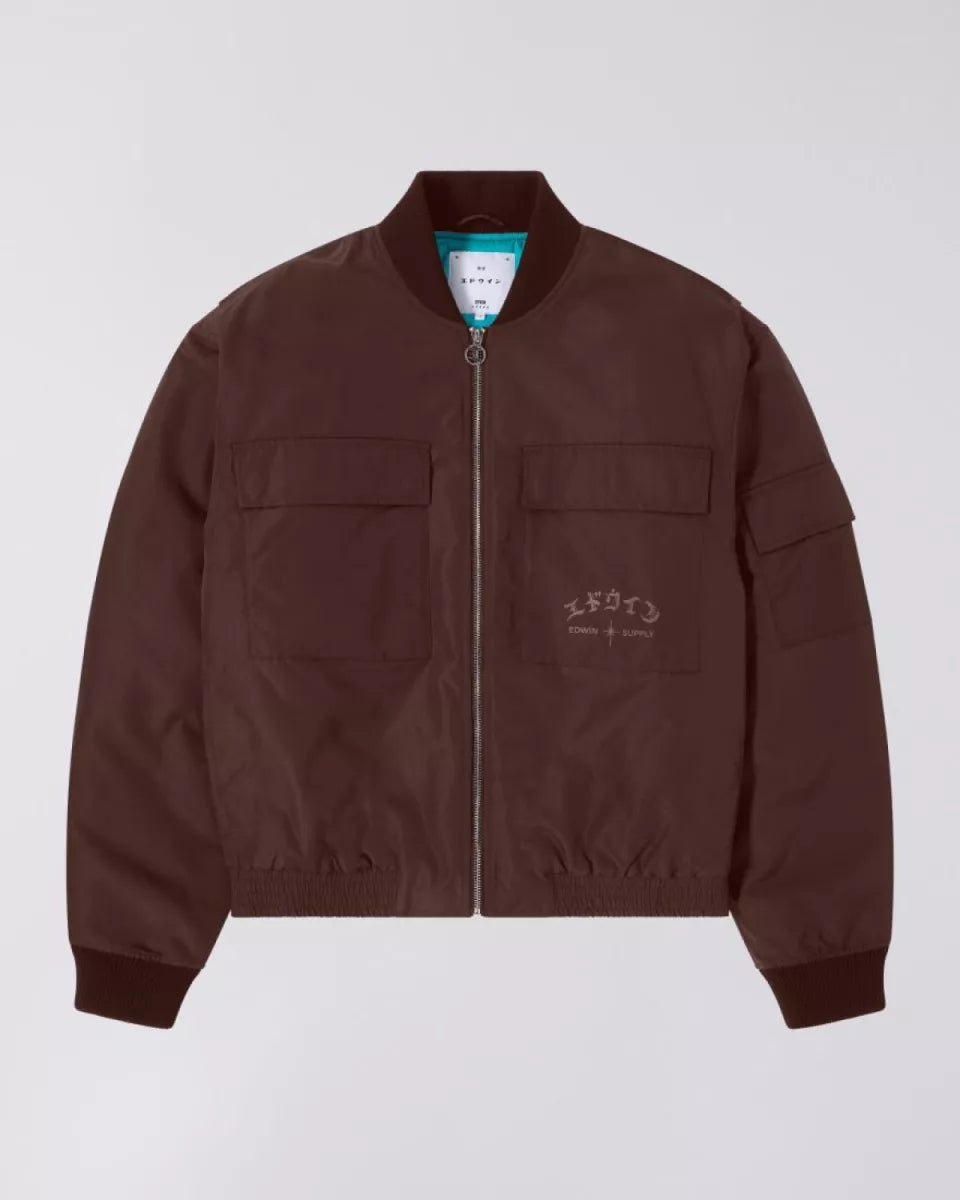 Edwin Edwin Ultra Bomber Plain Weave Coated, Bruin