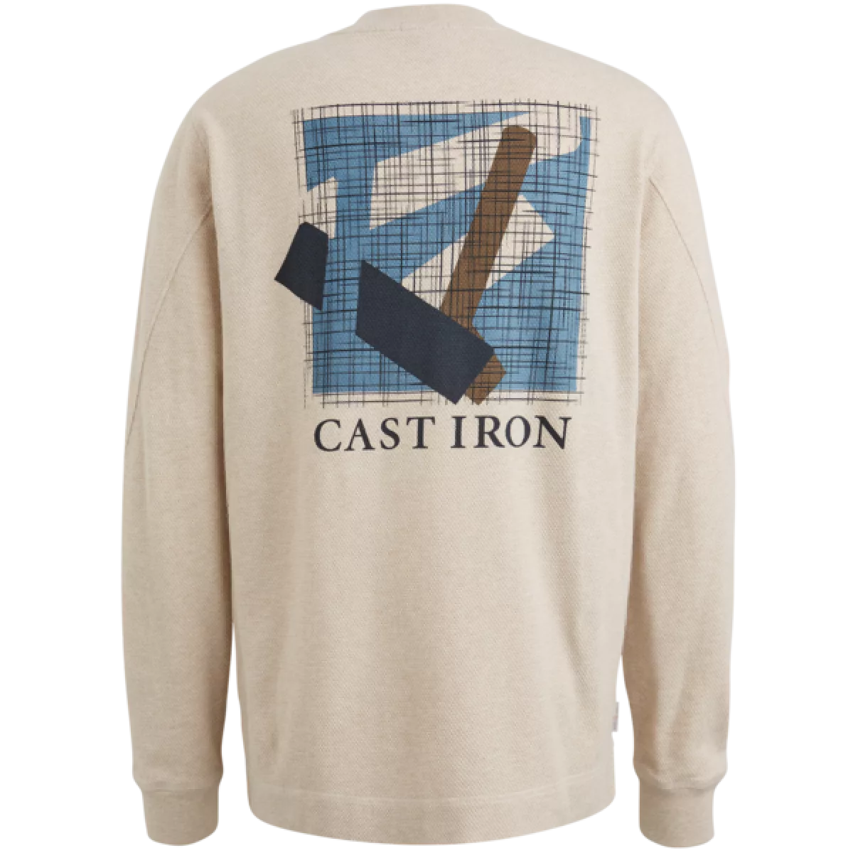 Cast Iron Cast Iron Long sleeve r-neck regular fit pop Beige