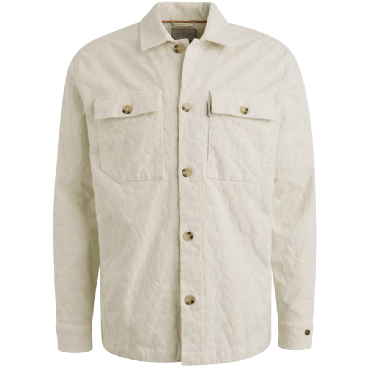 Cast Iron Cast Iron LONG SLEEVE SHIRT Ribcord Tonal pr Licht grijs