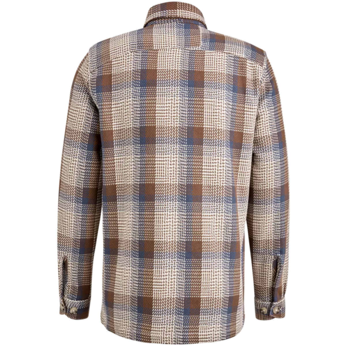 Cast Iron Cast Iron Long Sleeve Shirt Heavy Check Bruin Kastanje