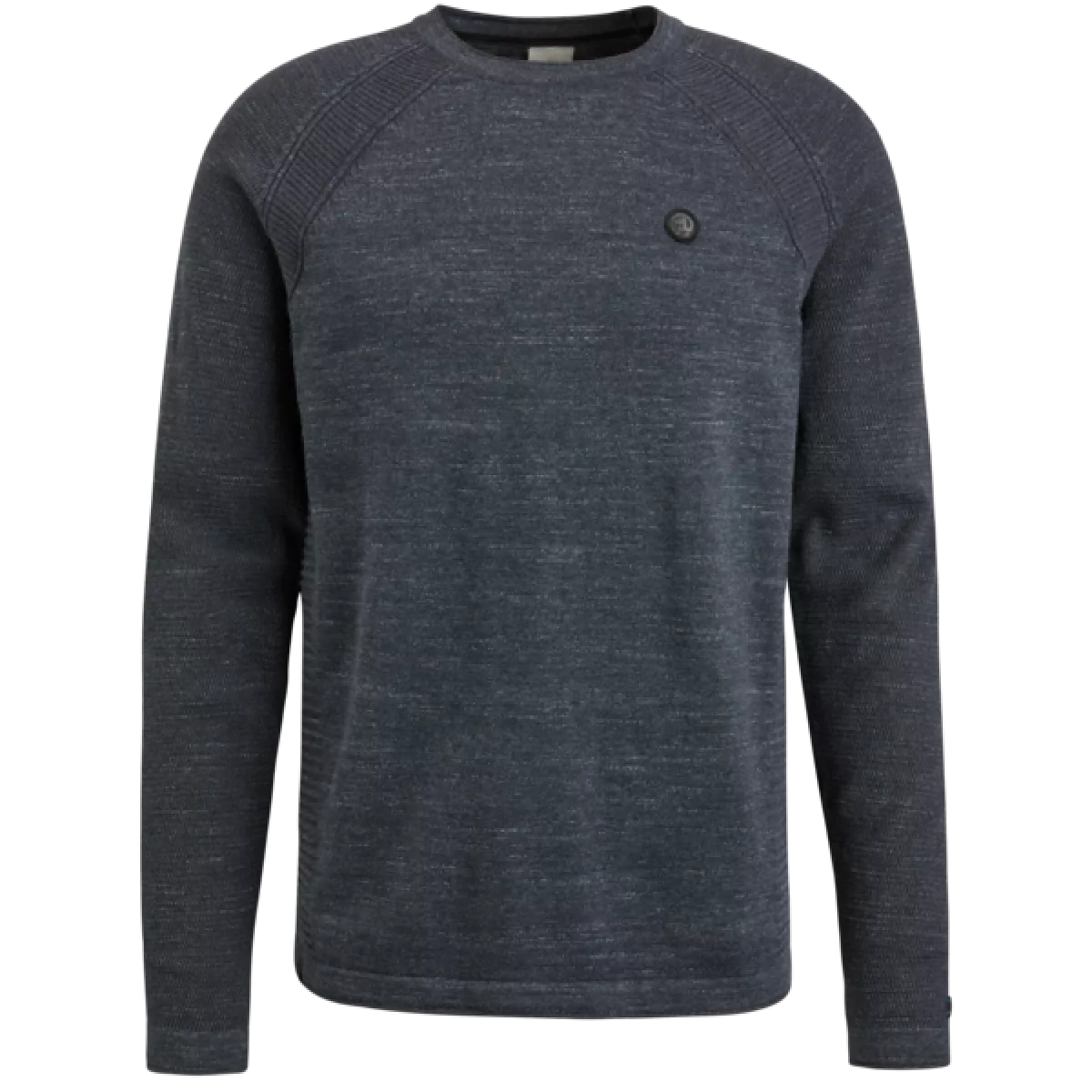 Cast Iron Cast Iron Crewneck cotton heather plated cre Donker blauw