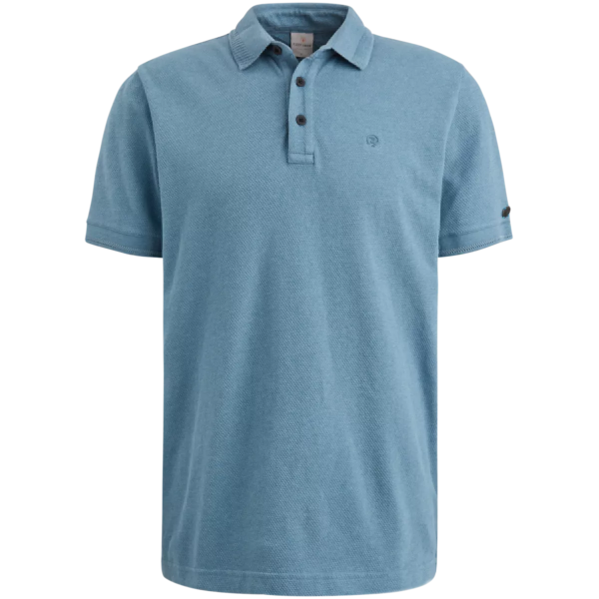 Cast Iron Cast Iron Short sleeve polo popcorn jersey m Blauw