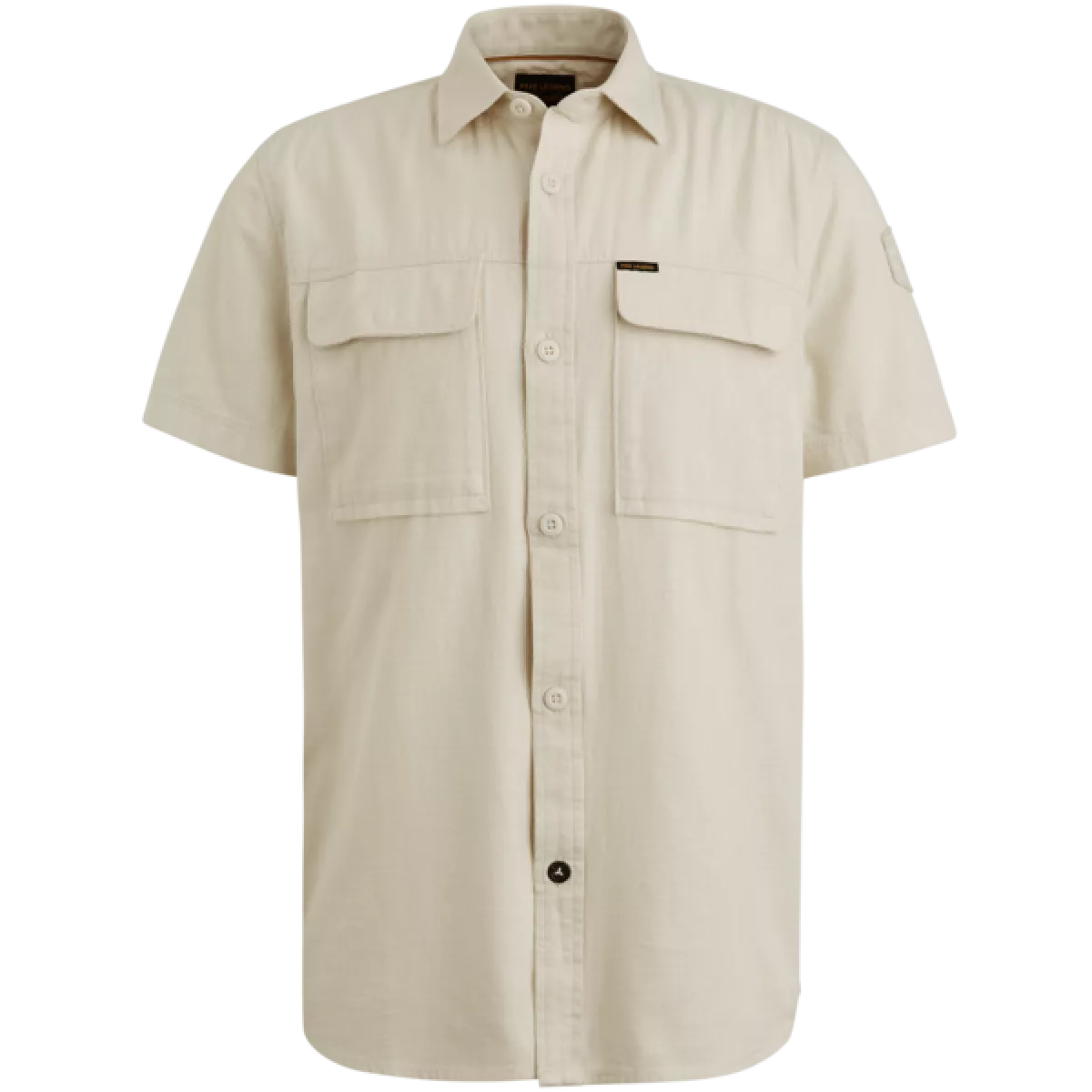 PME Legend PME Legend Short Sleeve Shirt Slub Cotton Off white