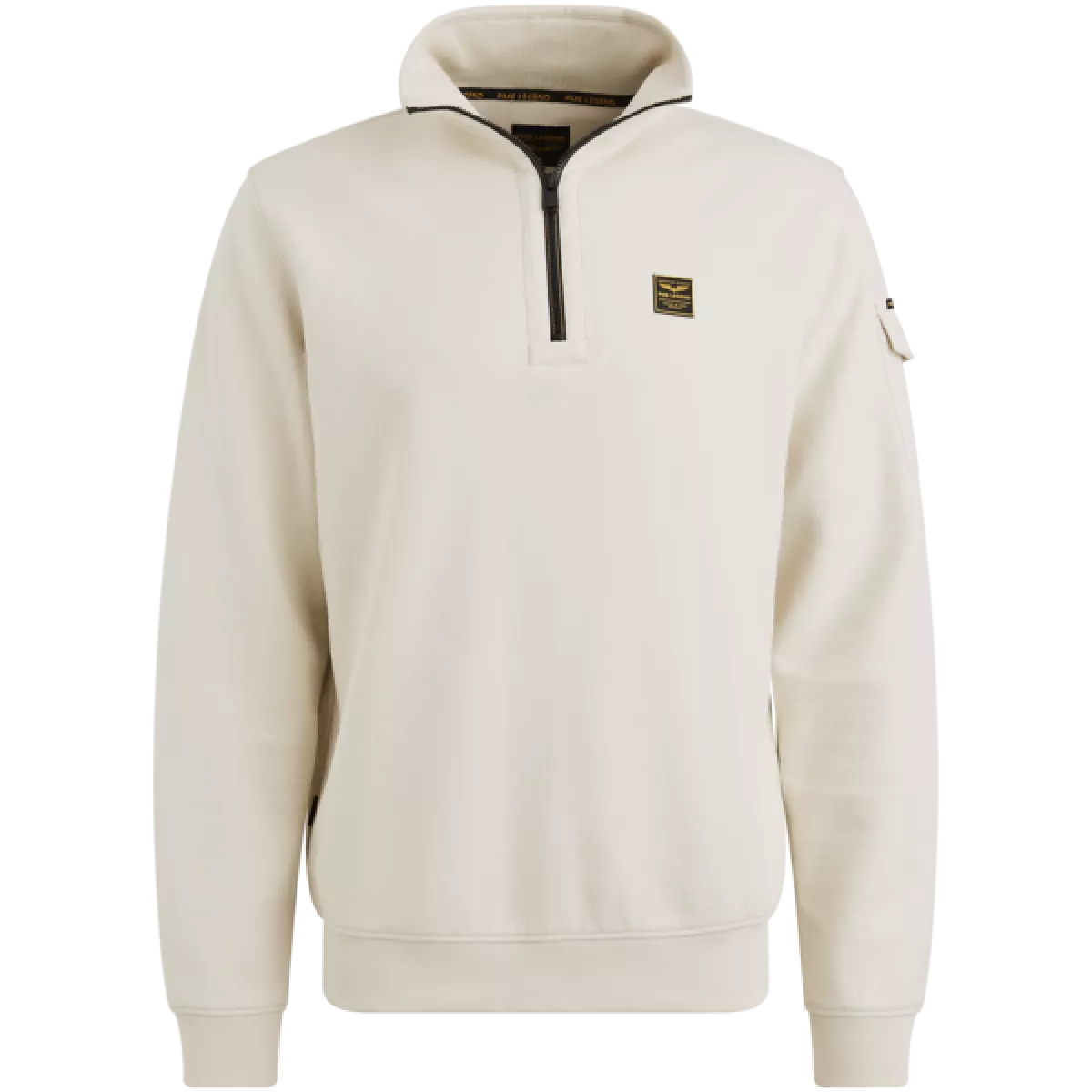 PME Legend PME Legend Half zip collar interlock jersey Off white