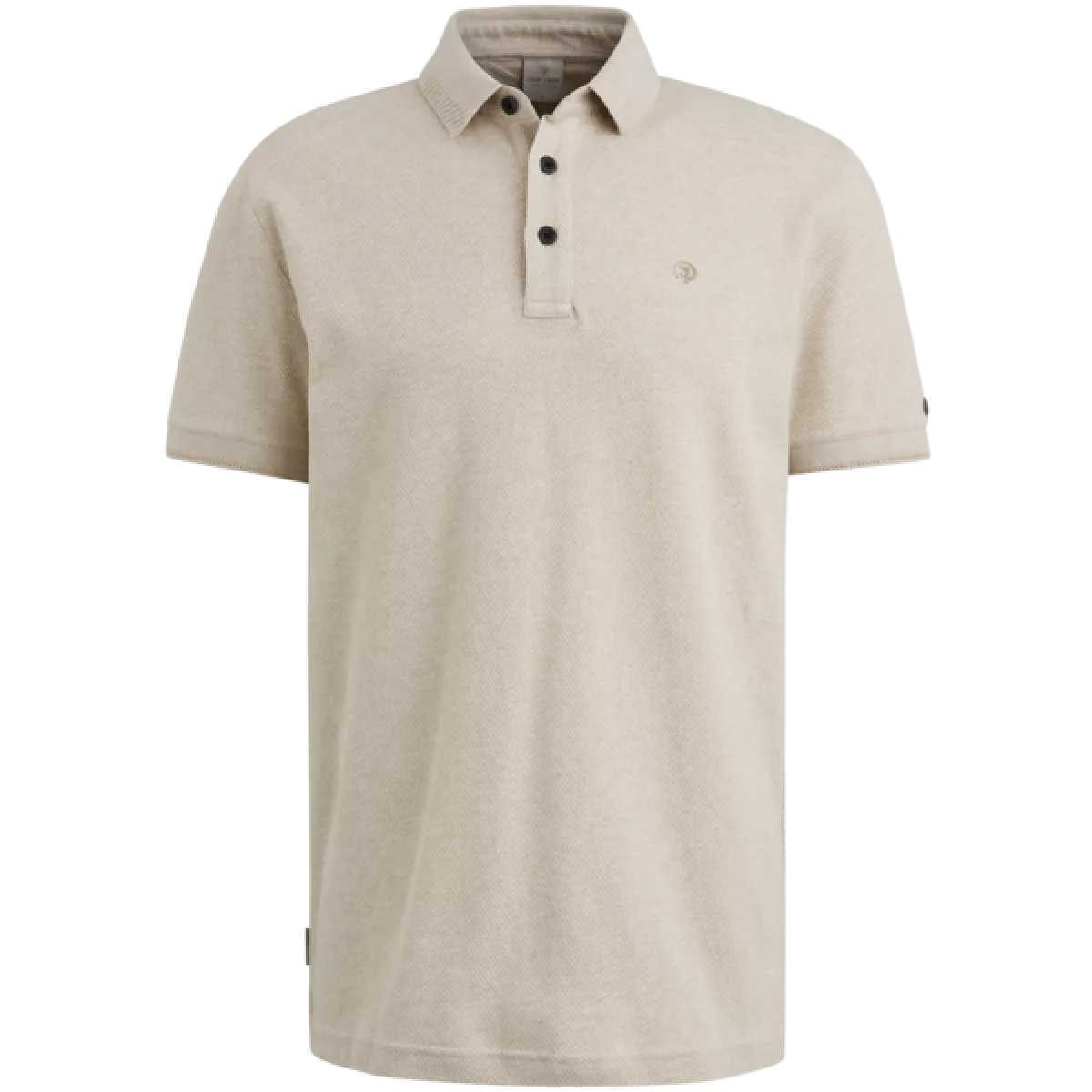 Cast Iron Cast Iron Short sleeve polo popcorn jersey m Beige